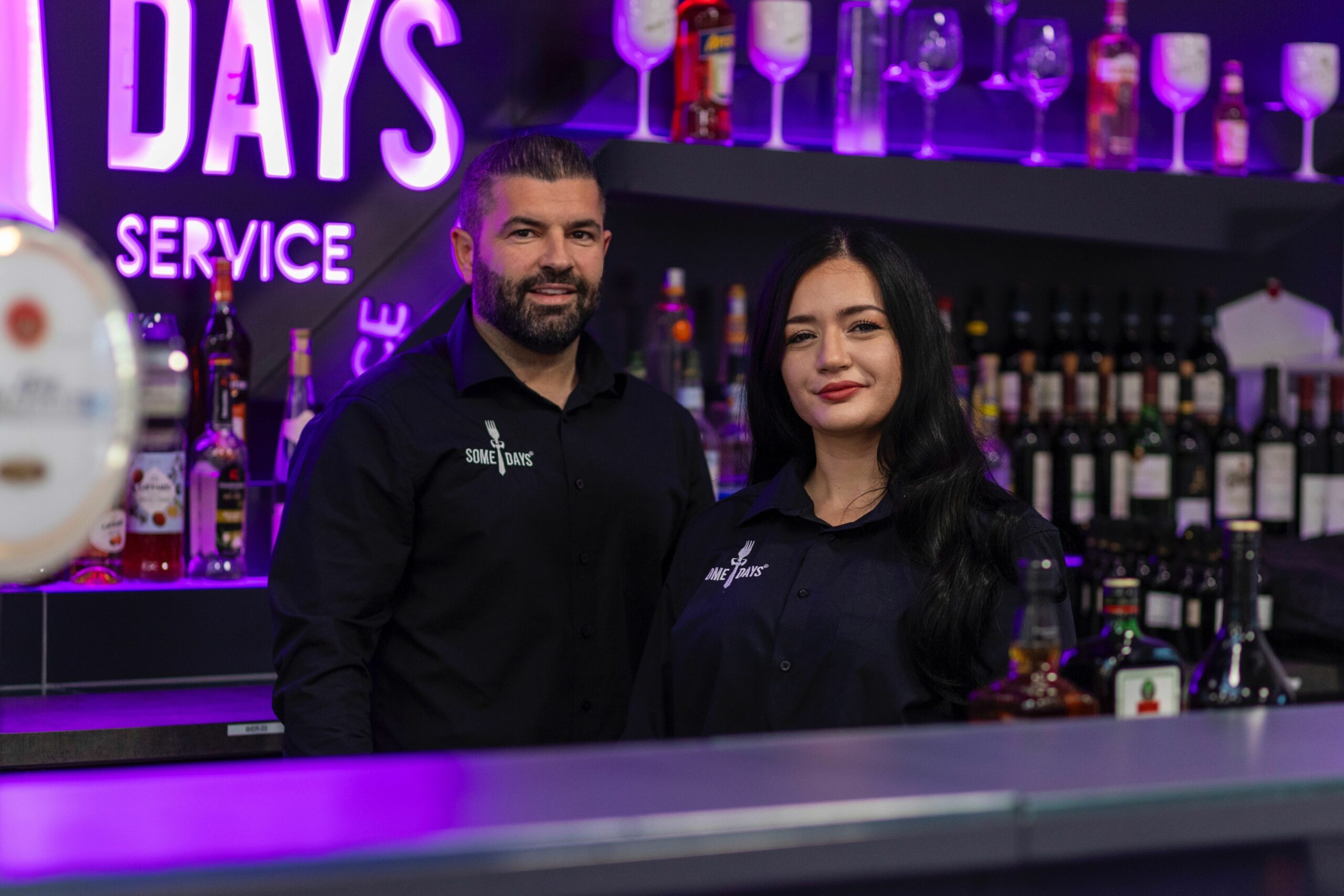 Catering-Ausgabe mit elegantem Setup